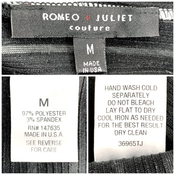 Romeo + Juliet Couture Blk White Stripe Knit Skirt - Picture 7 of 7